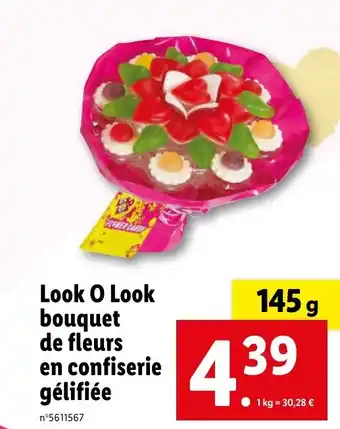 Lidl Look O Look bouquet de fleurs en confiserie gélifiée offre