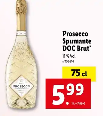 Lidl Prosecco Spumante DOC Brut* offre