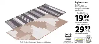 Lidl Tapis en coton offre