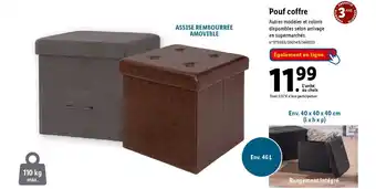 Lidl Pouf coffre offre