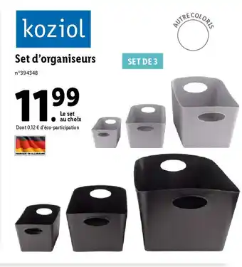 Lidl Set d'organiseurs offre