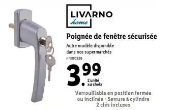 PoignĂ©e de fenĂȘtre sĂ©curisĂ©e