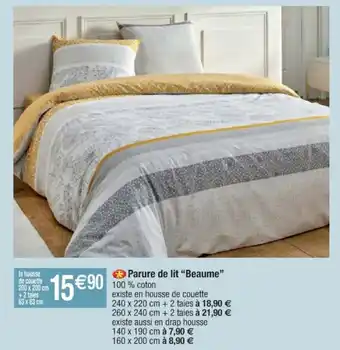 Cora x Carrefour Parure de lit ''beaume'' offre