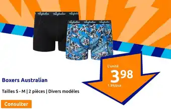 Action Boxers Australian offre