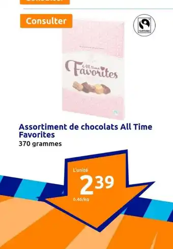 Action Assortiment de chocolats All Time Favorites offre