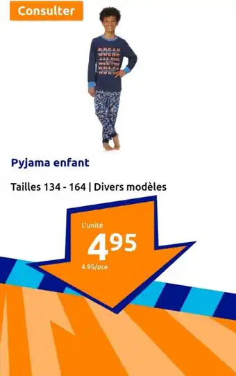 Action Pyjama enfant offre