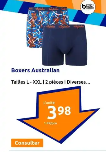 Action Boxers Australian offre