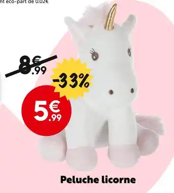 Maxi Bazar Peluche licorne offre