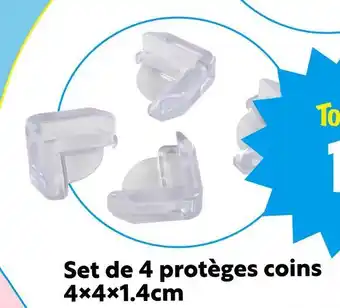 Maxi Bazar Set de 4 protèges coins 4x4x1.4cm offre