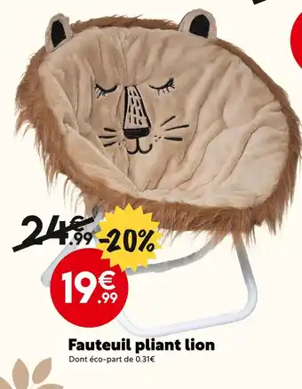 Maxi Bazar Fauteuil pliant lion offre