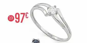 E.Leclerc bague oxyde de zirconium, taille 54, or gris 1,07 g offre
