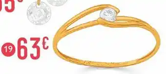 E.Leclerc bague oxyde de zirconium taille 54, or jaune 0,70 g offre