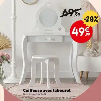 Maxi Bazar Coiffeuse avec tabouret offre