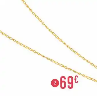 E.Leclerc chaîne maille cheval, 42 cm, or jaune 0,95 g offre