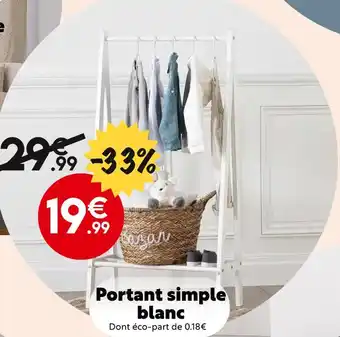 Maxi Bazar Portant simple blanc offre