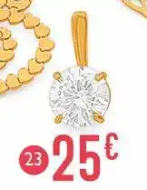 E.Leclerc pendentif oxyde de zirconium, or jaune 0,20 g offre