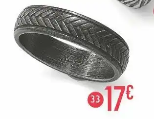 E.Leclerc bague en acier vieilli, taille 62 offre