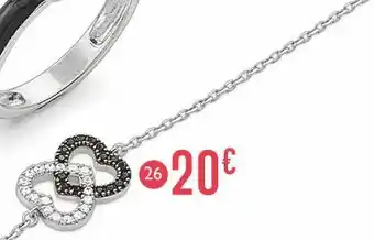 E.Leclerc bracelet en argent rhodié et oxydes de zirconium, 16 cm offre