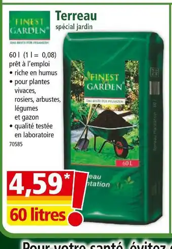 Norma FINEST GARDEN Terreau spécial jardin offre