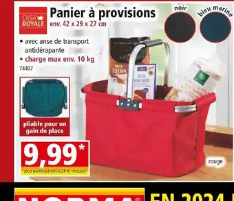 Norma CASA ROYALE Panier à provisions offre