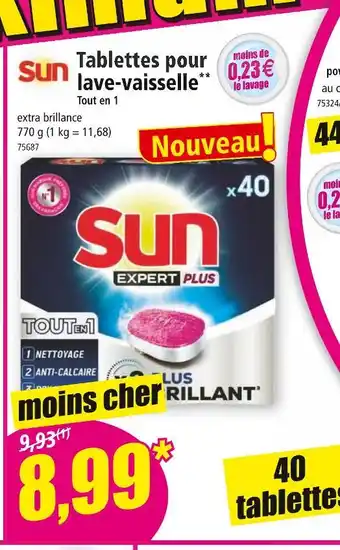 Norma SUN Tablettes pour lave-vaisselle offre