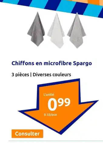 Action Chiffons en microfibre Spargo offre