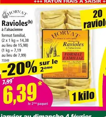 Norma HORVAT Ravioles offre