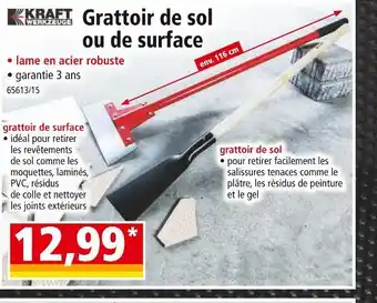 Norma KRAFT WERKZEUGE Grattoir de sol ou de surface offre