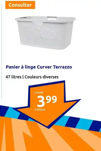 Action Panier à linge Curver Terrazzo offre
