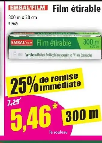 Norma Film Etirable offre