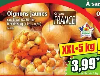 Norma Oignons jaunes offre
