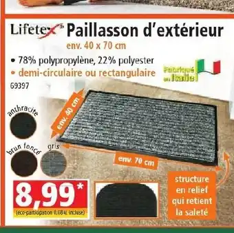 Norma Paillasson D'Exterieur offre