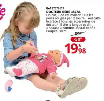 Maxi Toys Docteur bébé 38cm offre