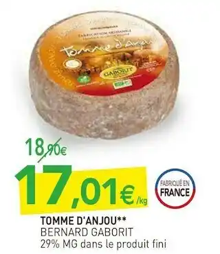 naturéO Bernard gaborit tomme d'anjou offre