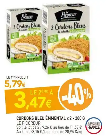 Le picoreur cordons bleu émmental x 2