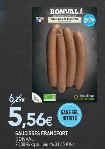 naturéO Bonval saucisses francfort offre