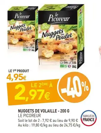 naturéO Le picoreur nuggets de volaille offre