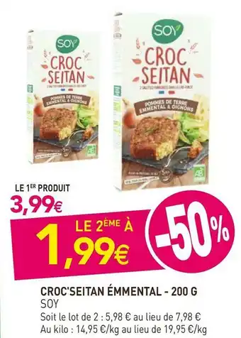naturéO Soy croc'seitan émmental offre