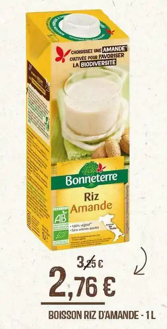 Bonneterre boisson riz d’amande