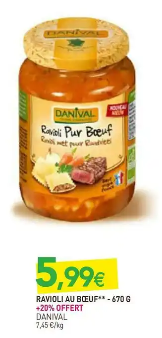 naturéO Danival ravioli au bœuf offre