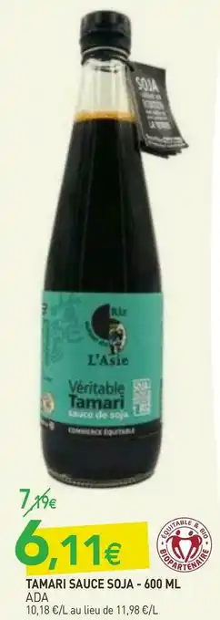 naturéO Ada tamari sauce soja offre