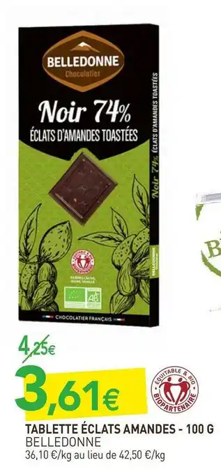 naturéO Belledonne tablette éclats amandes offre