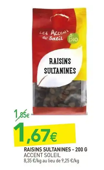 naturéO Les accent du soleil raisins sultanines offre