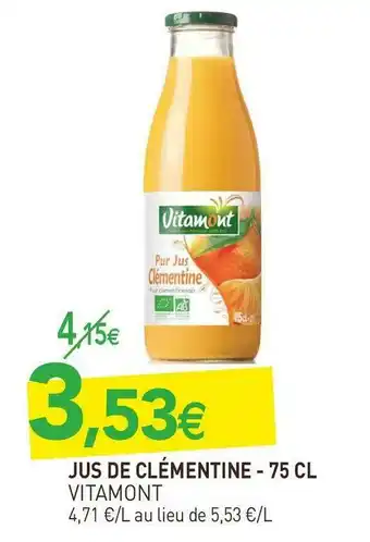 naturéO Vitamont jus de clémentine offre