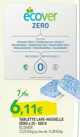 Ecover tablette lave-vaisselle zéro