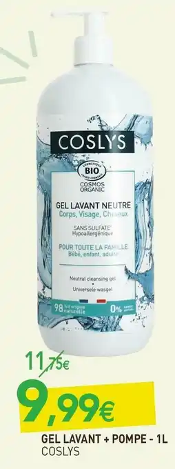 naturéO Coslys gel lavant + pompe offre