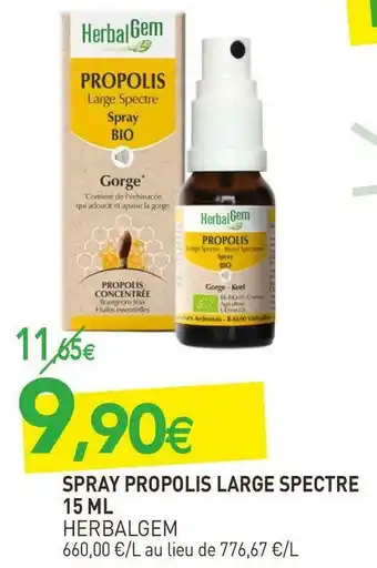 Herbal gem spray propolis large spectre 15 ml