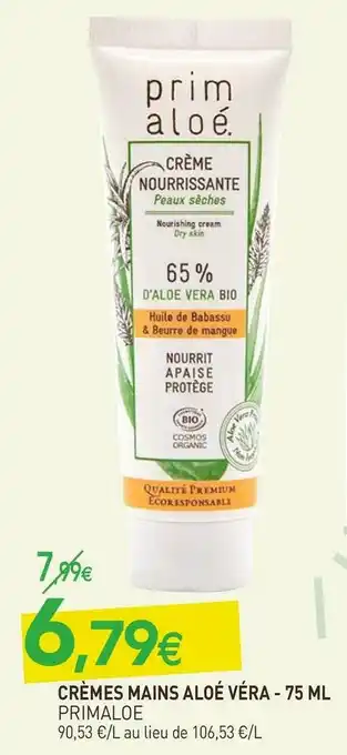 naturéO Prim aloé crèmes mains aloé véra offre