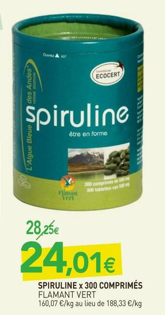 naturéO Flamant vert spiruline x 300 comprimés offre
