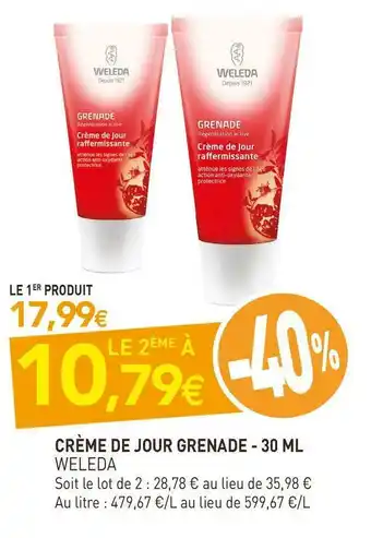 naturéO Weleda crème de jour grenade offre